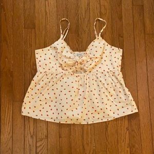 Madewell Strawberry Peplum Top